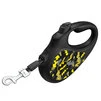 Поводок-рулетка для собак WAUDOG R-leash, малий, до 12 кг, 3 м, светоотражаюча стрічка, чорний - 2