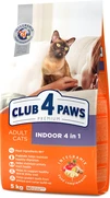 Сухой корм для взрослых кошек Club 4 Paws (Клуб 4 Лапы) Премиум. Для кошек, живущих в помещении 4 в 1 5 кг - 1