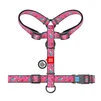 Шлея для собак анатомическая H-образная WAUDOG Nylon с QR-паспортом, рисунок&nbsp;"Единороги", пластиковый фастекс, S, Ш 15 мм, A 30-40, B 30-50 - 3