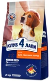 Сухий корм для дорослих собак Club 4 Paws (Клуб 4 Лапи) Преміум для середніх порід 2 кг - 1
