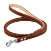 Поводок "CoLLaR" одинарний з прошивкою (ширина 14мм, довжина 122см), коричневий - 1