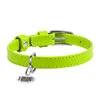Нашийник для собак шкіряний WAUDOG Glamour з QR паспортом, без прикрас, Ш 15 мм, Дл 27-36 см, салатовий - 2