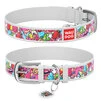 Нашийник WAUDOG Design з малюнком "Фантазія", преміум шкіра, металевий пряжка (ширина 12 мм, довжина 21-29 см), білий - 1