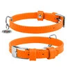 Нашийник для собак шкіряний WAUDOG Glamour з QR паспортом, без прикрас, Ш 15 мм, Дл 27-36 см, оранжевий - 1