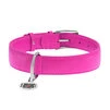 Нашийник для собак шкіряний WAUDOG Glamour з QR паспортом, без прикрас, Ш 35 мм, Дл 46-60 см, рожевий - 2