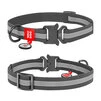 Водостійкий нашийник для собак WAUDOG Waterproof з QR-паспортом, світловідбиваючий, металева пряжка-фастекс, L, Ш 25 мм, Дл 31-49 см, сірий - 1
