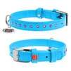 Ошейник для собак кожаный WAUDOG Glamour с QR паспортом, с клеевыми стразами, Ш 12 мм, Дл 21-29 см, голубой - 1