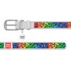 Нашийник WAUDOG Design з малюнком "Райдужні метелики", преміум шкіра, металевий пряжка (ширина 12 мм, довжина 19-25 см), білий - 2