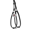 Шлея с поводком для собак кожаная WAUDOG Glamour c QR паспортом, круглая, Д 6 мм, А 26-46 см, В 30-50 см, черный - 2
