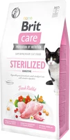 Сухой корм для стерилизованных котов с чувствительным пищеварением Brit Care Cat GF Sterilized Sensitive с кроликом 7 кг - 1