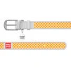 Нашийник WAUDOG Design з малюнком "Жовта полька", преміум шкіра, металевий пряжка (ширина 15 мм, довжина 27-36 см), білий - 2