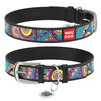 Нашийник WAUDOG Design з малюнком "Казка", преміум шкіра, металевий пряжка (ширина 12 мм, довжина 19-25 см), чорний - 1