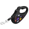 Поводок-рулетка для собак WAUDOG R-leash, рисунок "NASA", L, до 50 кг, 5 м, светоотражающая лента, черный - 2