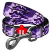 Поводок для собак нейлоновий WAUDOG Nylon, малюнок "Фіолетовий камо", регульований, Ш 20 мм, Дл 152-183 см - 1