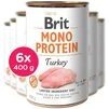 ПАК. Консервированный монопротеиновый корм для собак Brit Mono Protein Dog с индейкой, 6 шт по 400 г - 1