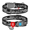 Ошейник для собак нейлоновый WAUDOG Nylon c QR паспортом, рисунок "Темный рыцарь", пластиковый фастекс, Ш 15 мм, Дл 23-35 см - 1