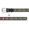 Ошейник WAUDOG Design с рисунком "Ромашки", премиум кожа, металлическая пряжка (ширина 15 мм, длина 27-36 см), черный - 2