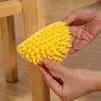 Масажна щітка для котів з кріпленням + котяча м'ята - жовта - 10