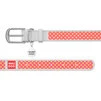 Нашийник WAUDOG Design з малюнком "Рожева полька", преміум шкіра, металевий пряжка (ширина 12 мм, довжина 19-25 см), білий - 2