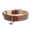 Нашийник для собак шкіряний WAUDOG Soft з QR паспортом, металеві прикраси, Ш 35 мм, Дл 57-71 см - 2