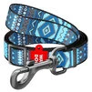 Поводок для собак нейлоновый WAUDOG Nylon, рисунок "Этно синий", регулируемый, Ш 25 мм, Дл 152-183 см - 1