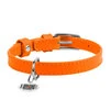 Нашийник для собак шкіряний WAUDOG Glamour з QR паспортом, без прикрас, Ш 15 мм, Дл 27-36 см, оранжевий - 2