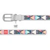 Ошейник WAUDOG Design с рисунком "Бохо", премиум кожа, металлическая пряжка (ширина 12 мм, длина 19-25 см), белый - 2