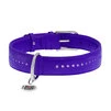 Ошейник для собак кожаный WAUDOG Glamour с QR паспортом, двойной со стразами, Ш 15 мм, Дл 27-36 см, фиолетовый - 2