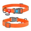 Ошейник для собак водостойкий WAUDOG Waterproof c QR-паспортом, пластиковая пряжка-фастекс, Ш 15 мм, Дл 23-35 см, оранжевый - 1