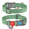 Нашийник для собак з відновленого бавовни WAUDOG Re-cotton з QR паспортом, світловідбиваючий, пластиковий фастекс, Ш 20 мм, Дл 24-40 см, зелений - 1