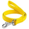 Поводок для собак кожаный WAUDOG Glamour, Ш 18 мм, Дл 122 см, желтый - 1