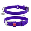 Ошейник для собак кожаный WAUDOG Glamour с QR паспортом, без украшений, Ш 15 мм, Дл 27-36 см, фиолетовый - 1