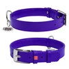 Нашийник для собак шкіряний WAUDOG Glamour з QR паспортом, без прикрас, Ш 25 мм, Дл 38-49 см, фіолетовий - 1