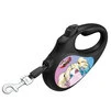 Поводок-рулетка для собак WAUDOG R-leash, малюнок "Харлі Квінн", L, до 50 кг, 5 м, світловідбиваюча стрічка, чорний - 2