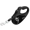 Поводок-рулетка для собак WAUDOG R-leash, малий, до 12 кг, 3 м, светоотражаюча стрічка, чорний - 2