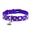 Ошейник для собак кожаный WAUDOG Glamour с QR паспортом, узор "Звёздочка", светящийся/светоотражающий, Ш 25 мм, Дл 38-49 см, фиолетовый - 2