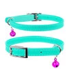 Нашийник для котів шкіряний WAUDOG Glamour з QR паспортом, без прикрас, Ш 9 мм, Дл 22-30 см, ментоловий - 1