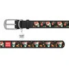 Нашийник WAUDOG Design з малюнком "Черепи", преміум шкіра, металевий пряжка (ширина 20 мм, довжина 30-39 см), чорний - 2