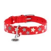 Нашийник для собак шкіряний WAUDOG Glamour з QR паспортом, візерунок "Зірочка", що світиться/світловідбиваючий, Ш 20 мм, Дл 30-39 см, червоний - 2