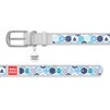 Ошейник WAUDOG Design с рисунком "Морской", премиум кожа, металлическая пряжка (ширина 12 мм, длина 19-25 см), белый - 2