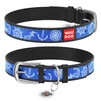 Нашийник WAUDOG Design з малюнком "Морська фантазія", преміум шкіра, металевий пряжка (ширина 25 мм, довжина 38-49 см), чорний - 1