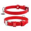 Нашийник для собак шкіряний WAUDOG Glamour з QR паспортом, без прикрас, Ш 15 мм, Дл 27-36 см, червоний - 1