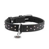 Нашийник для собак шкіряний WAUDOG Glamour з QR паспортом, з клейовими стразами, Ш 25 мм, Дл 38-49 см, чорний - 2