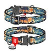 Нашийник для собак нейлоновий WAUDOG Nylon з QR паспортом, малюнок "Бетмен Джинс", металевий фастекс-пряжка, Ш 15 мм, Дл 23-35 см - 1