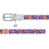 Нашийник WAUDOG Design з малюнком "Фіолетові листя", преміум шкіра, металевий пряжка (ширина 15 мм, довжина 27-36 см), білий - 2