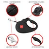 Поводок-рулетка для собак WAUDOG R-leash, малий, до 15 кг, 5 м, светоотражаюча стрічка чорний - 11