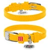 Ошейник для собак кожаный WAUDOG Glamour с QR паспортом, без украшений, Ш 12 мм, Дл 21-29 см, желтый - 1
