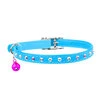 Ошейник "WAUDOG GLAMOUR" с резинкой, клей.стразами для кошек (ширина 9мм, длина 22-30см), голубой - 3