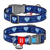 Нашийник для собак нейлоновий WAUDOG Nylon з QR паспортом, малюнок "Супермен 1", пластиковий фастекс, Ш 15 мм, Дл 23-35 см - 1