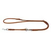 Поводок-перестежка для собак шкіряний WAUDOG Soft, круглий, Д 10 мм, Дл 183см, коричневий - 2